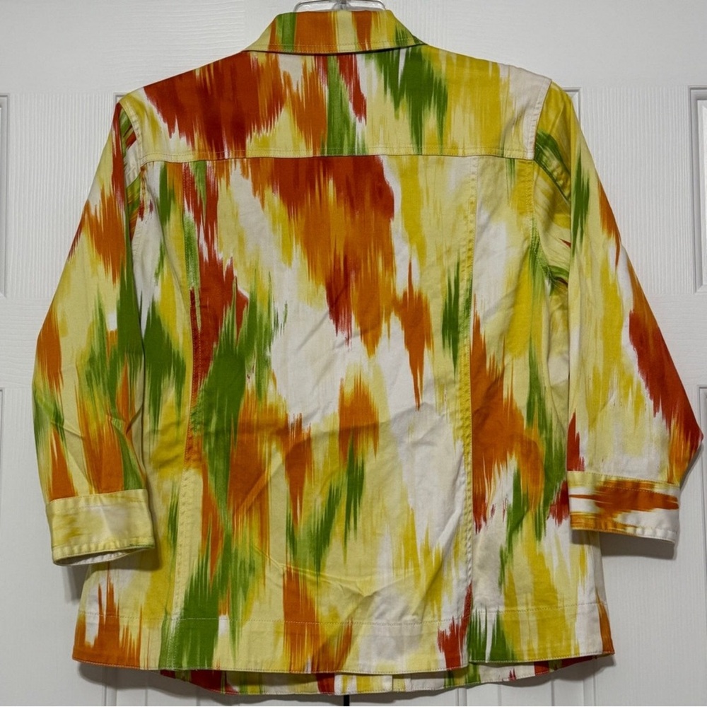 Chico's Multicolor Abstract Button-Up Jacket - image 3
